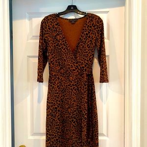 Cheetah print wrap dress